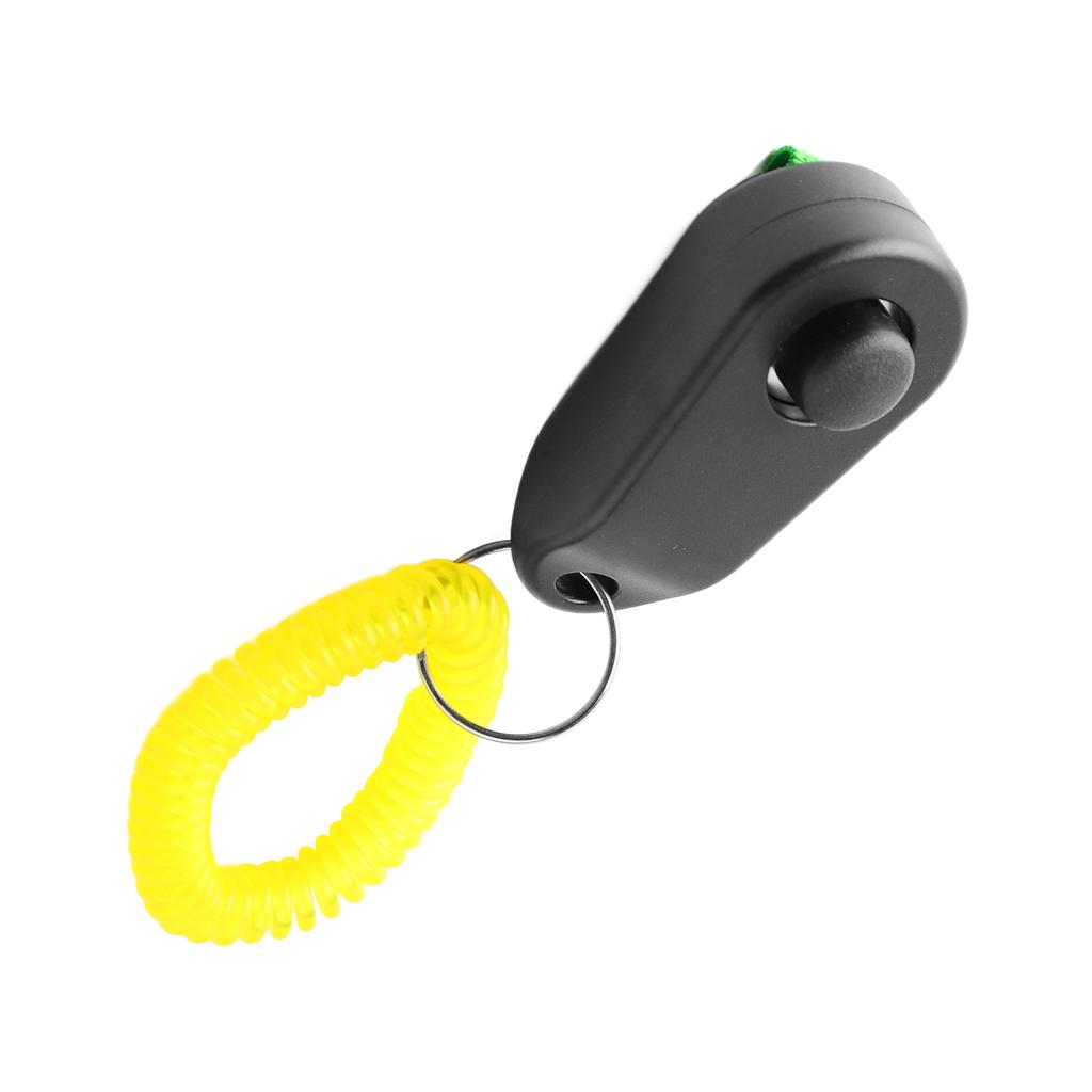 Dog Training Clicker Interactive Squeaky Comfortable Universal Training Clicker Ring for Dogs Cats Black