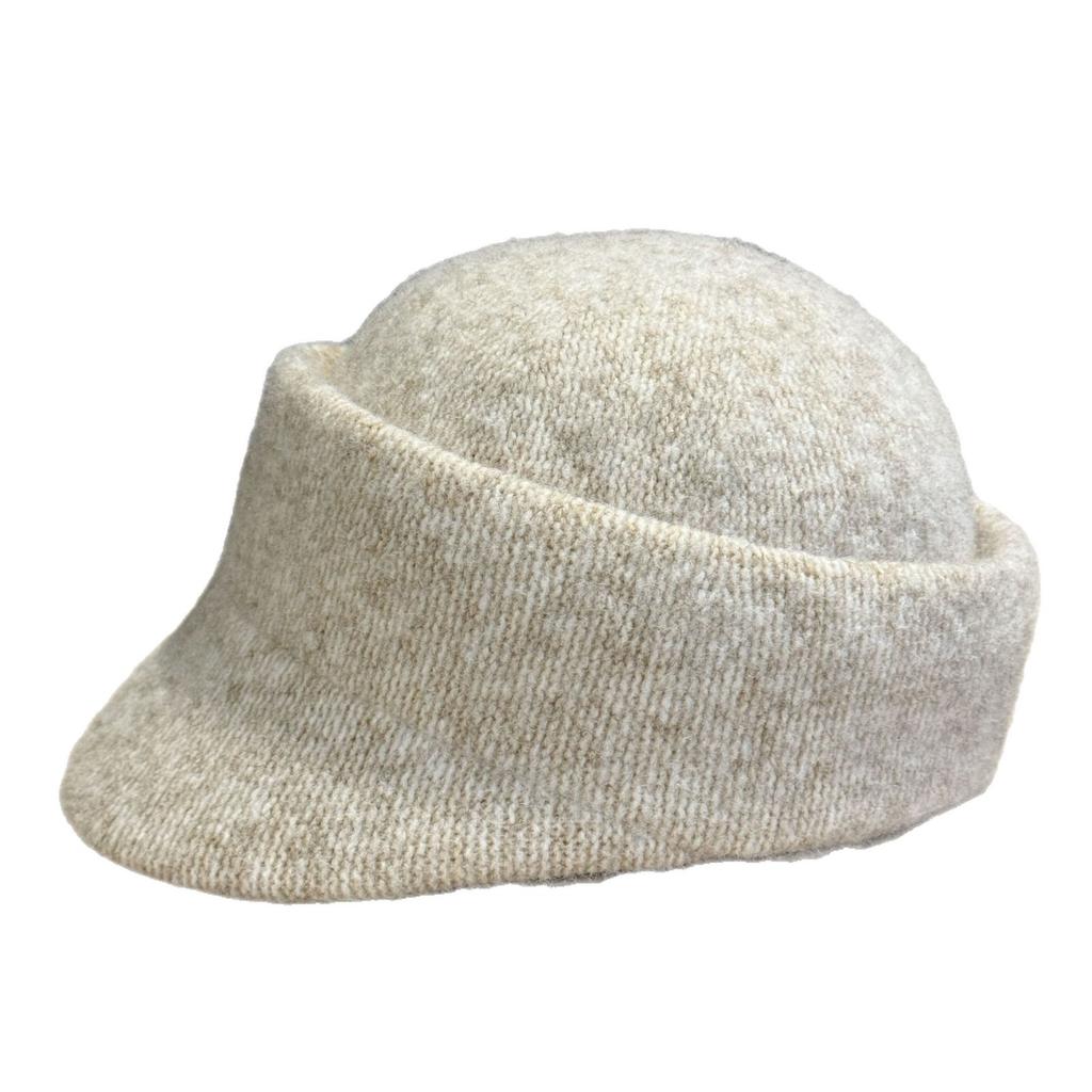 Ladies Elegant and Breathable New Autumn and Winter Temperament Versatile Short Brim Peaked Hat Warm Knitted Hat Trend