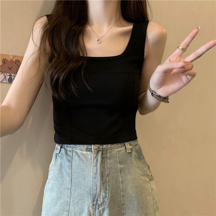 Women Bras Tank Vest Solid Long Underwear For Girls Casual Bras Solid Simple Lingerie Inner Tops Street Wear