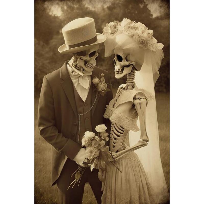 Pictură cu Diamante DIY Artă Dark Academia Estetică Grotescă Kit Cusătură în Cruce Artă Mozaic Pictură cu Diamante Diamante Rotunde Complete Decorațiune de Casă