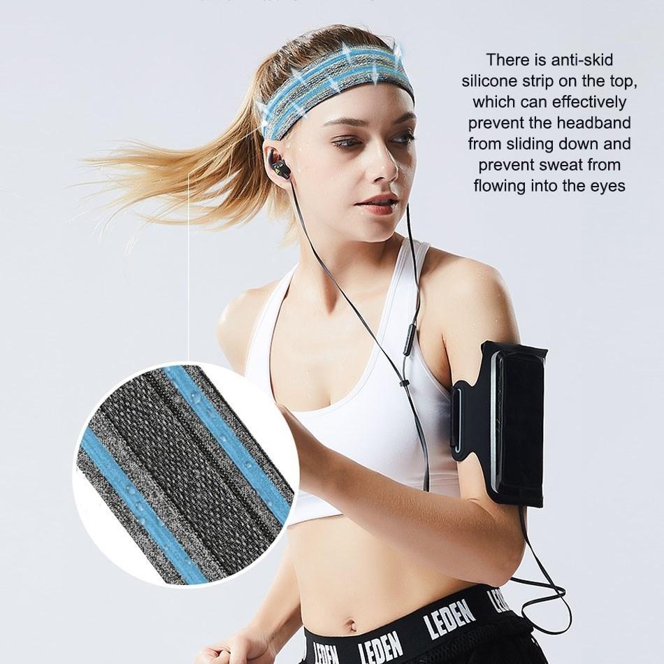 Sweatband Sports Gym Athletic Headband Anti-Slip Women Men Breathable Basketball Fitness Yoga Volleyball Hair Band