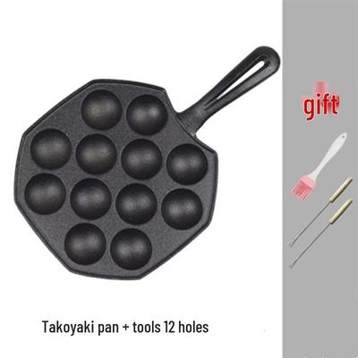 Wu Tuo 12-Hole Cast Iron Takoyaki Pan
