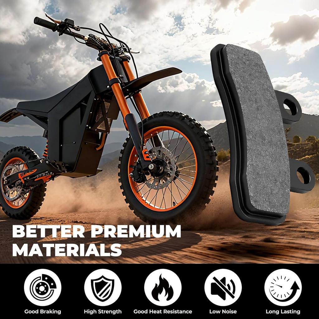JERBOR 1 Pair of Brake Pads for Tuttio Soleil01 Electric Drit Bike, Front Rear Disc Brake Pad Durable Low Noise Electric Dirt Bike Brake Pads for