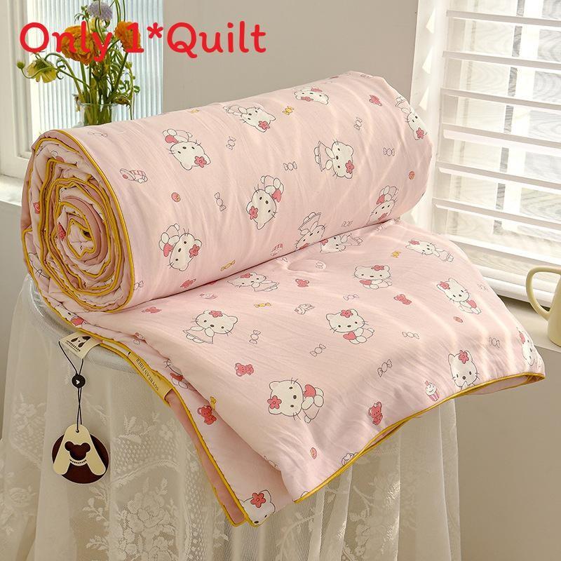 Flower Animal Cake Print Summer Air Conditioning Blanket Quilt Gift