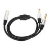 Plug and Play 6.35mm Female To 2 Male Cable 1.6ft 1/4 Inch Audio Splitter  Speaker Use