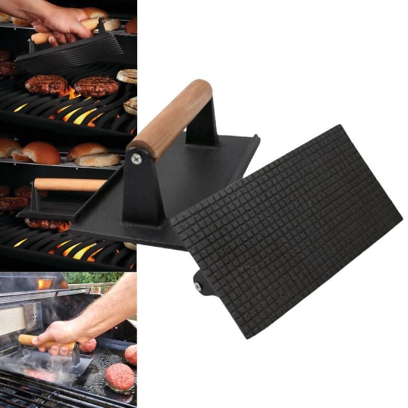 Bacon Cast Iron Meat Press Board Press Grill Bbq Cooking Weight Barbeque Kitchen