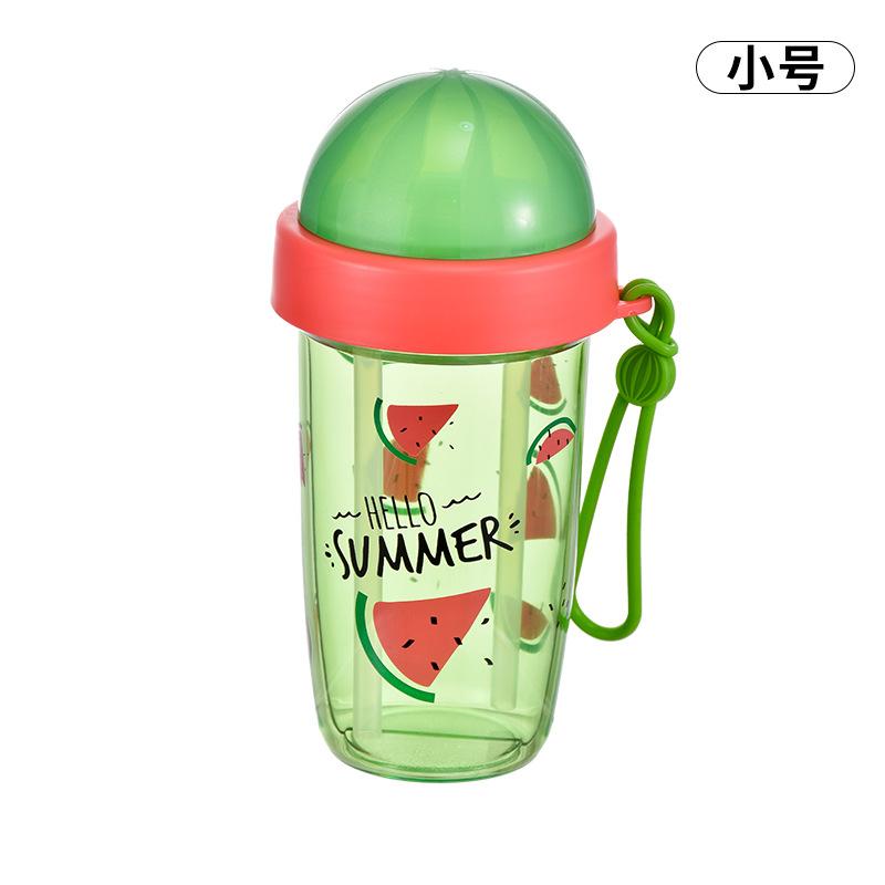 Water Bottle Internet Celebrity Straw Cup Girls High Value Sub-warehouse Plastic Water Cup Can Not Be Broken Outdoor Portable Children Cold Brew Cup