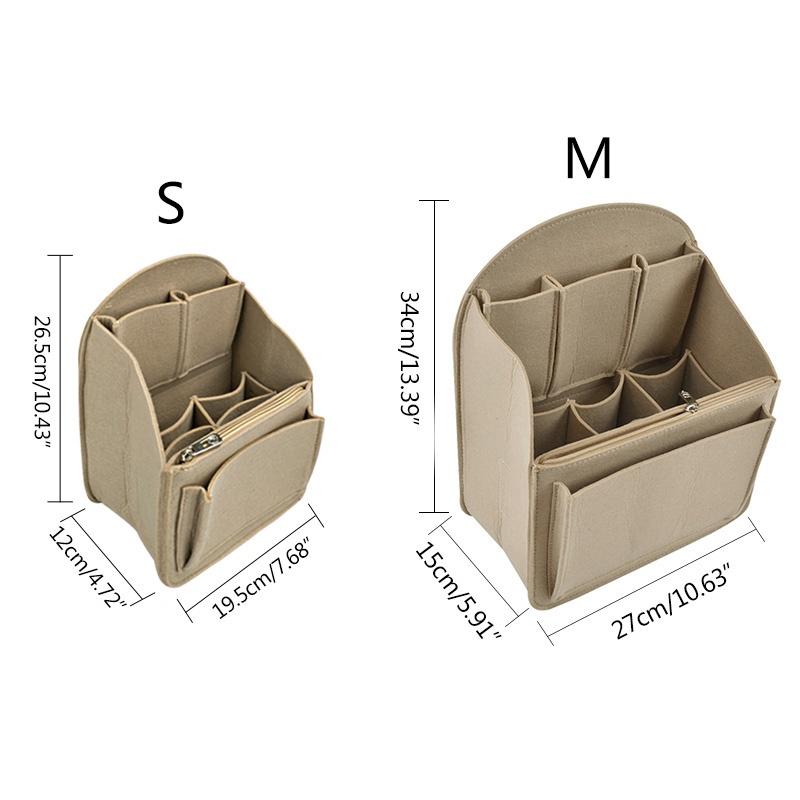 Large Capacity Felt Bag Insert Liner Soft Durable Portable Travel Organizer for Shoulder Handbag Tote Purse Daily Use