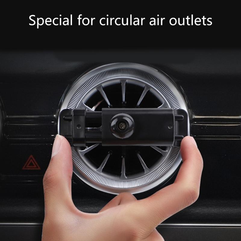 Vent Phone Holder with Antislip Grip 360 Degree Adjustable Rotating Clip Easy Installation for Circular Car Outlets 17MM