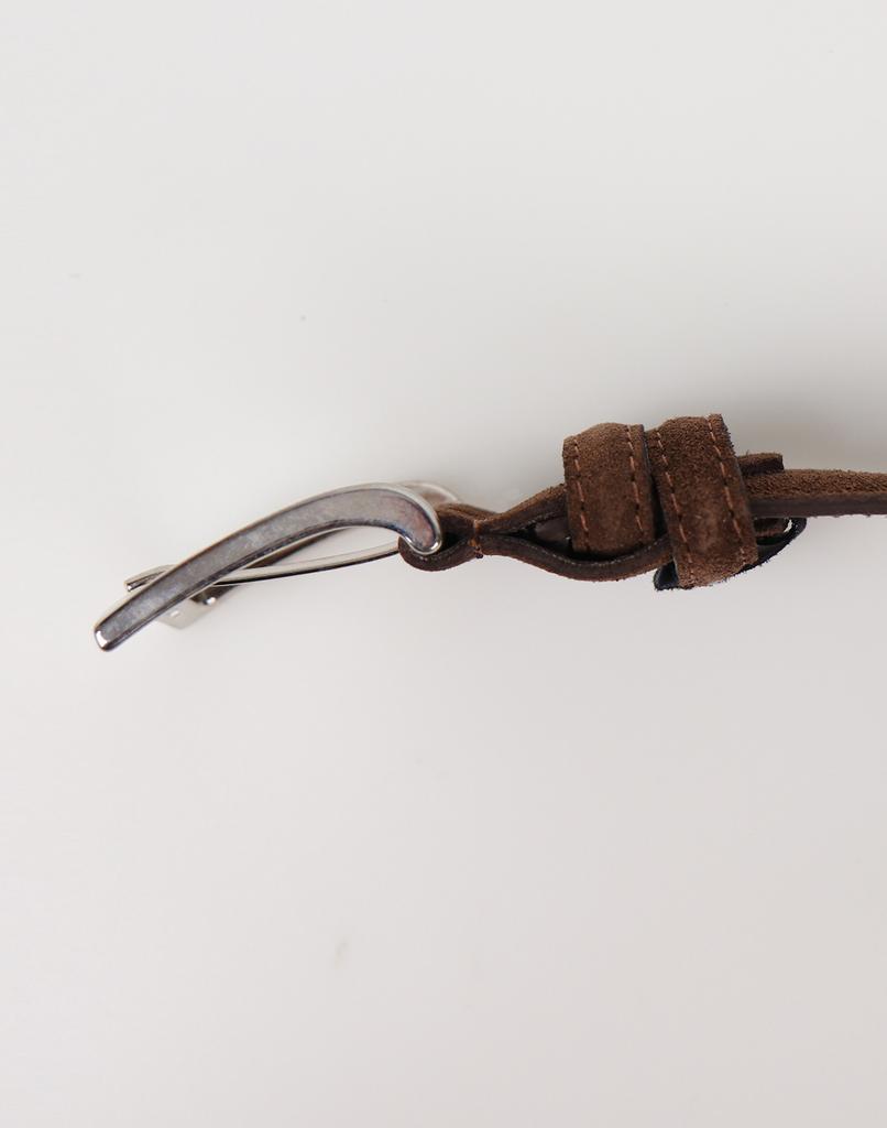 IKALOOK Italy Cowhide Solid Suede Belt Abe102