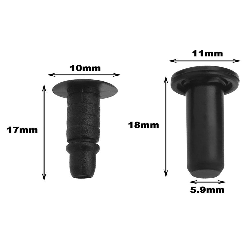 10PCS Rivet Retainer Fastener Screws A0009915940 For Mercedes-Benz