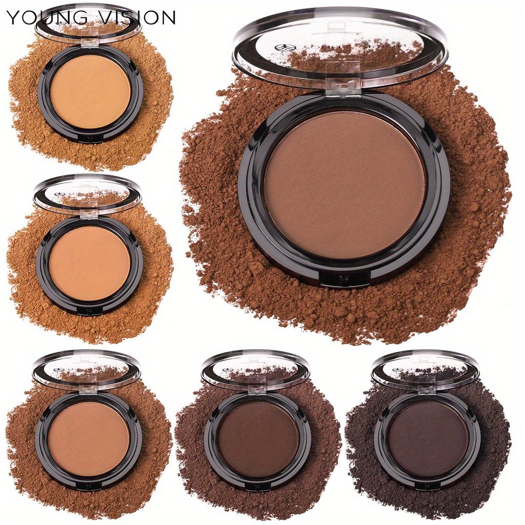 YOUNG VISION Matte Bronzer 5-in-1 Makeup Palette, Contour Powder Long-Lasting Oil Control, 6 Shades Waterproof & Sweat-Proof