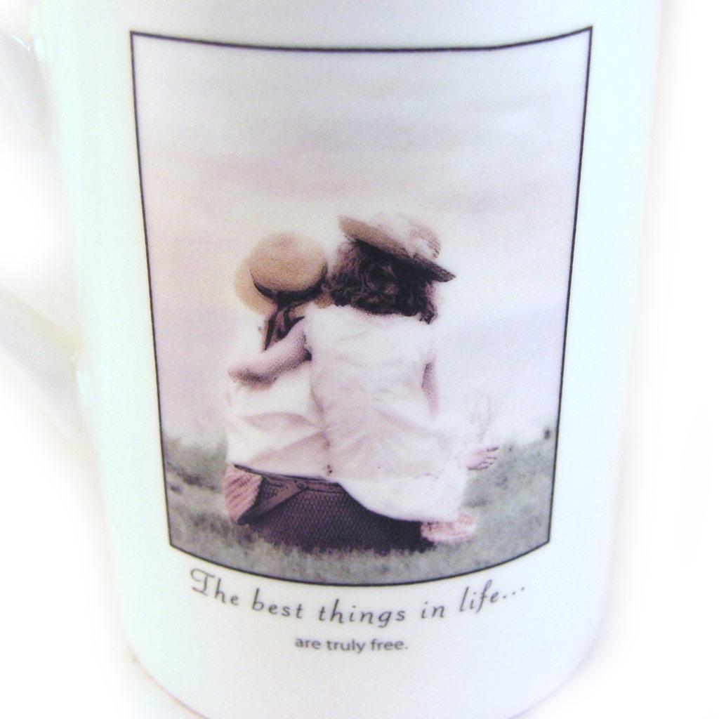 Les Trésors De Lily [G1555] - Tasse Becher 'Innocence' schwarz weiß - 100x75 mm