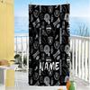 Raiders Touchdown Personalized Name Beach Towel Super Soft Microfiber Quickdry Fabric Suitable for Swimming Gym Camping Yoga Vacation