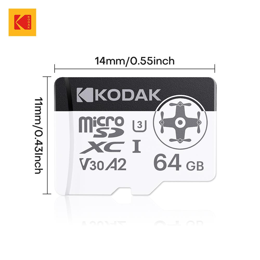 Kodak Ultra Micro SD Card Compatible with DJI Drone A2 U3 High Speed Up to 200MB/s Memory Card for Drone GoPRO DJI Drone
