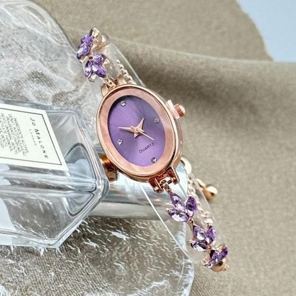 Women s metal wristwatch slide round watch women s watch women s watch wristwatch fashion watch