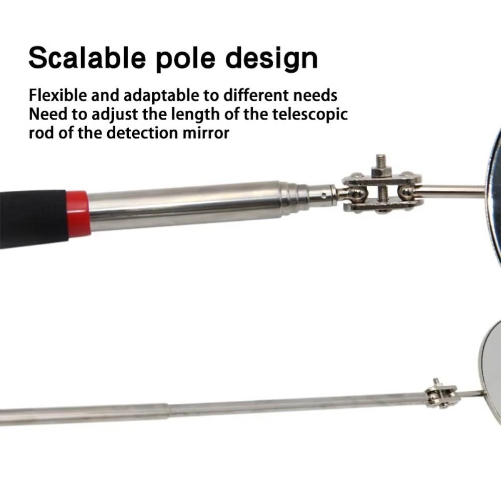 Round Extendable Telescoping Inspection Mirror Telescopic Mirror  Mechanic Repairing