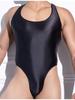 Men'S High Cut Thong Bodysuit Tops Back Cross Sexy Hollow Out Tights Sleeveless Elastic Shaping Man Shiny Onesies Breathable