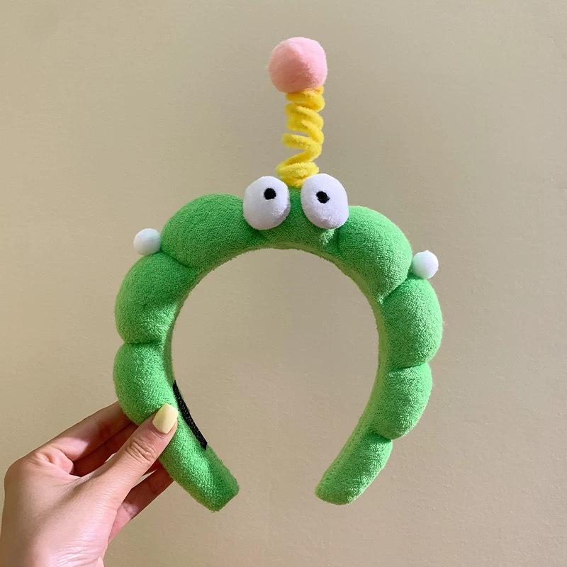 Yu Shuxin Inspired Big Eye Fluffy Headband for Women - Cute & Fun Hair Accessory for Washing Face & Photos