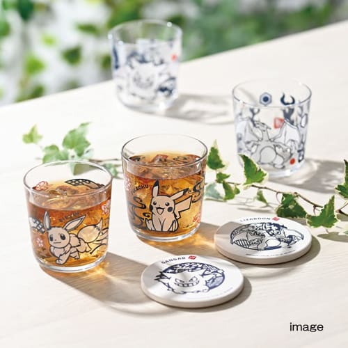 Kaneshotouki "Pok?mon" Gengar Glass Cup/Tumbler, 8cm, Paper-cut Design, 140164