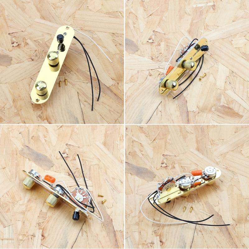 3 Way Guitar Control Plate Assembly Wired Loaded Prewired Guitar Switch Control Plate Musical Instrument Accessories