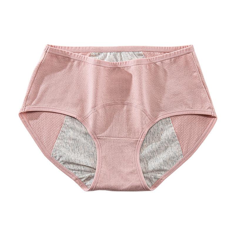 Female Spring and Autumn Pure Cotton Menstrual Period Prevention Side Leakage Breathable Waist Triangle Briefs