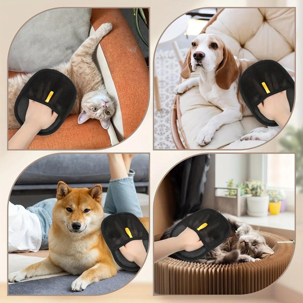 Pet Hair Cleaning and Collection Gloves Pet Double-sided Multi-functional Beauty Glove Tool Reduce The Pressure of Pet Ownership