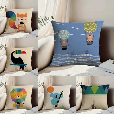 Federa per cuscino anime moderna nordica Federa antiacaro Cerniera invisibile Peluche corto setoso Copricuscino per divano