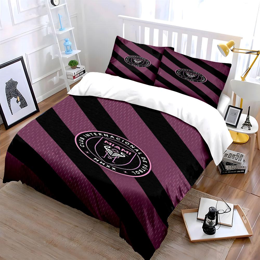 Diagonal stripes and emblem. Bedding sets Duvet cover sets Duvet covers Pillowcases(1*Duvet Cover 2*Pillowcases without duvet insert)