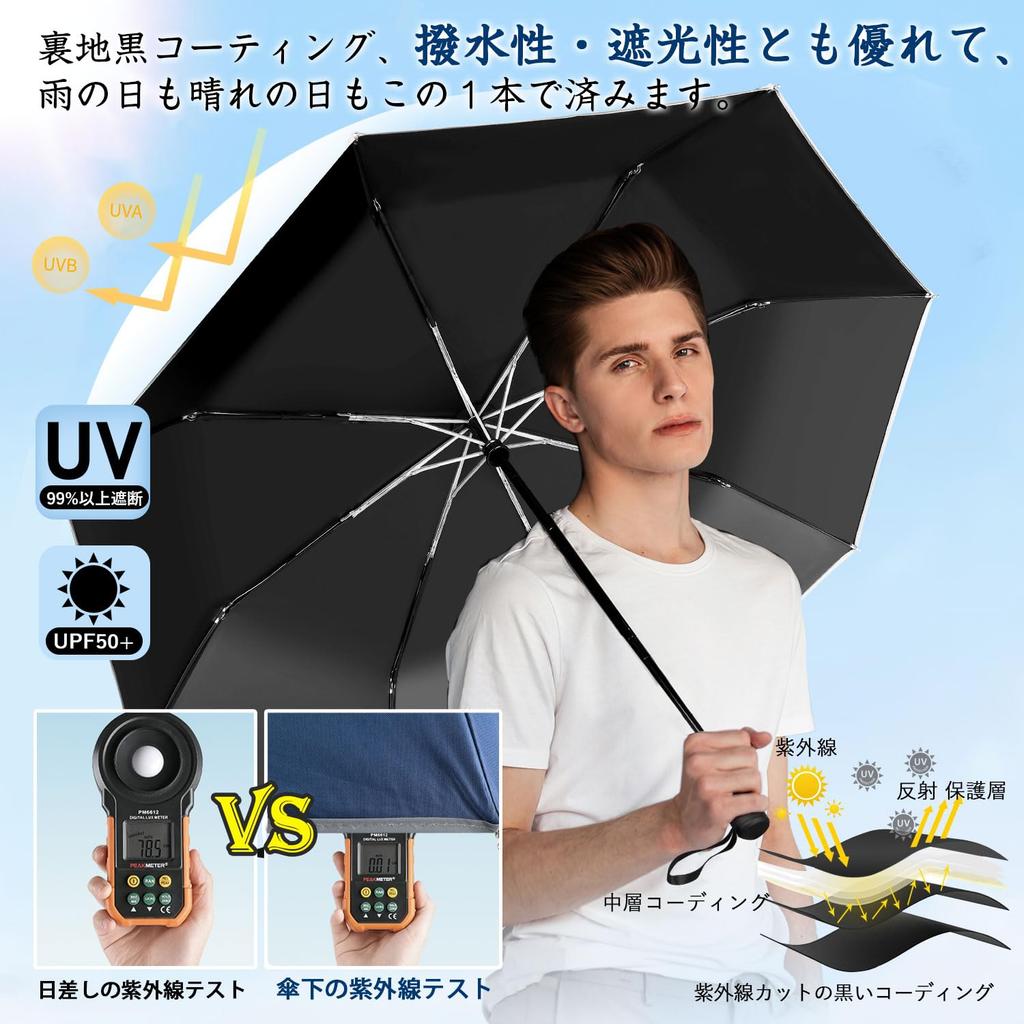 MOTIFUN Folding Automatic Large Size Super 8 Suitable for Sun and Folding Umbrella for Heavy Rainy Typhoon UV Reflective Folding Umbrella with Storage