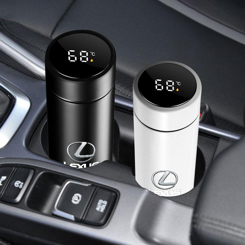 Portable Smart Car Insulated Cup 500ml Water Cup Coffee Tea Thermos For Lexus NX IS 250 RX GS UX RX300 RX350 CT200H GX460 ES LX ADV1