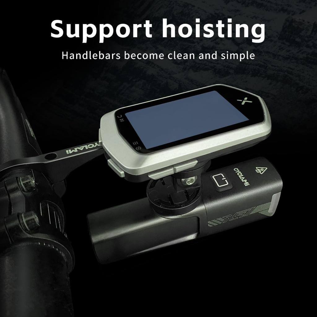 CYCLAMI Cycle Computer Mount, Perfect for Garmin, Bike Computer Bracket, Handlebar Mount, Extension Mount, Bicycle Accessories, Anti-Vibration,