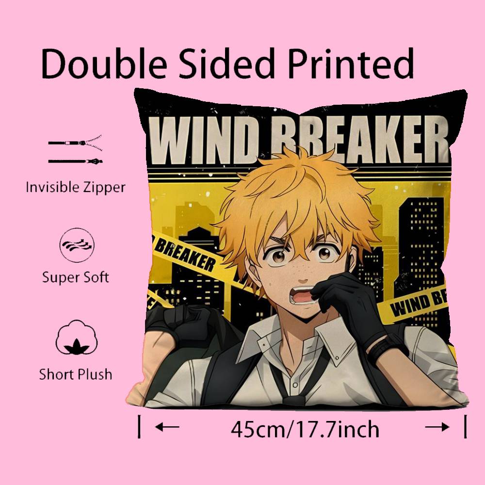 Anime W-WIND BREAKER Kissenbezug Musterdruck Kissenbezug Wohnzimmer Sofa Kissenbezug Schlafzimmer Raumdekor
