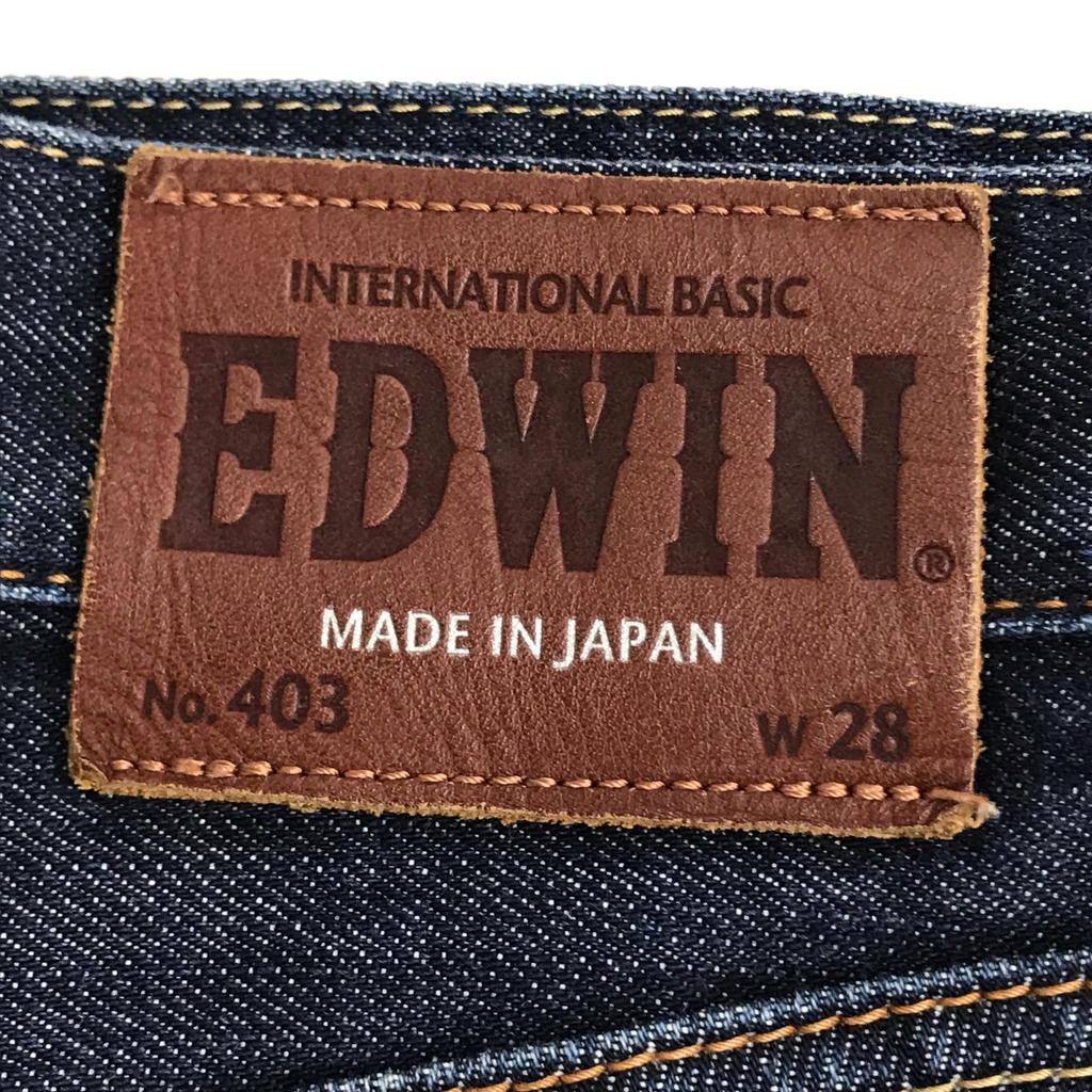 Made in Japan EDWIN 403 Denim Pants W28/W71-H88 Men S Inseam 75cm Indigo(USED)