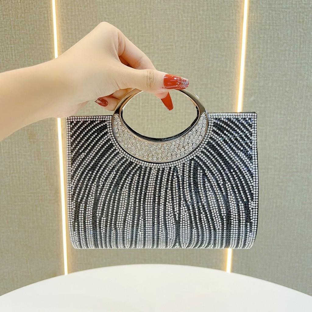 Fashion Evening Bag With Sparkling Rhinestones For Wedding And Party Occasions