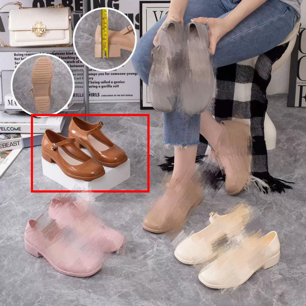 Versatile light mouth work shoes French single shoes women's spring and autumn new single shoes retro thick heel black Mary Jane shoes