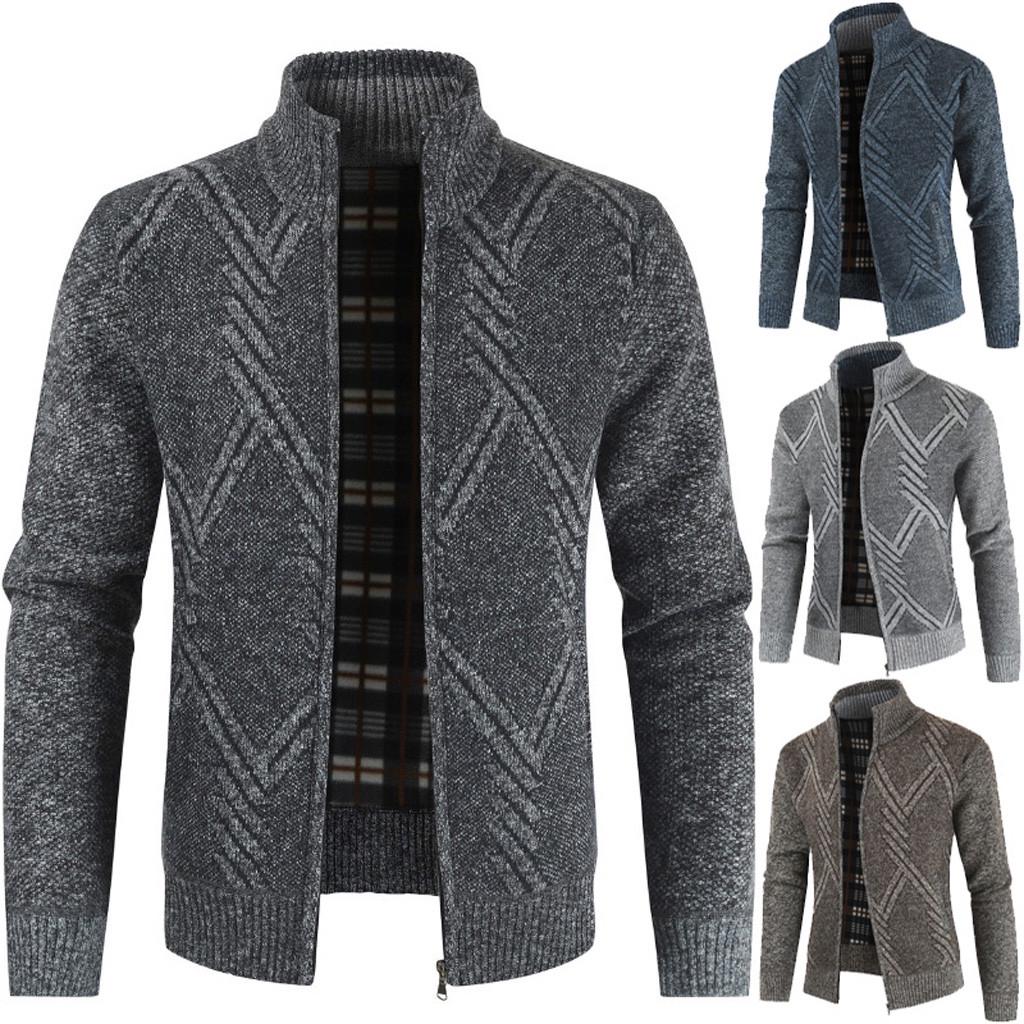 Winter Men's Casual Fashion Cardigan Sweater Jacket