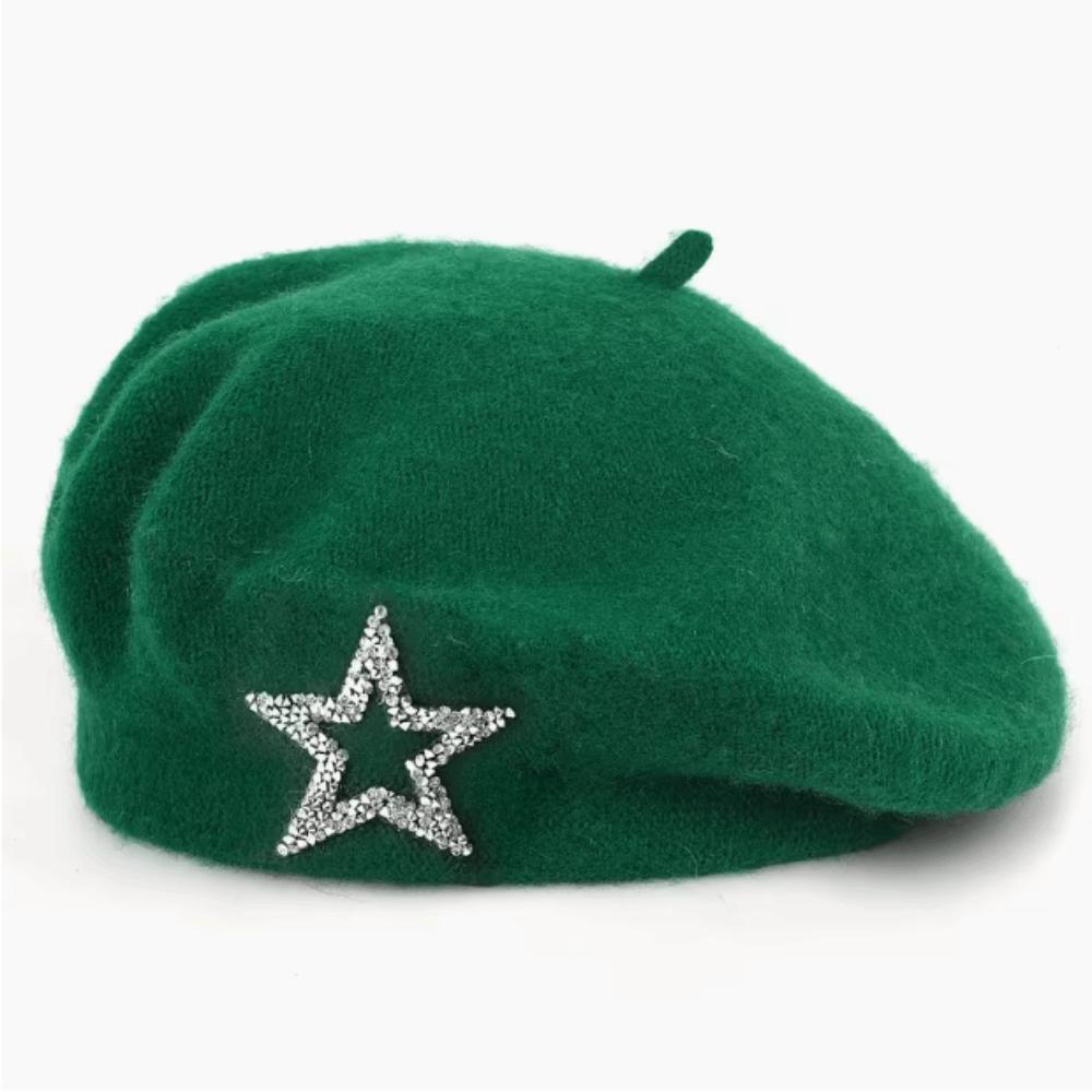Solid Color Knitted Painter Hat Soft Beanie Cap Fashion Wool Beret Winter