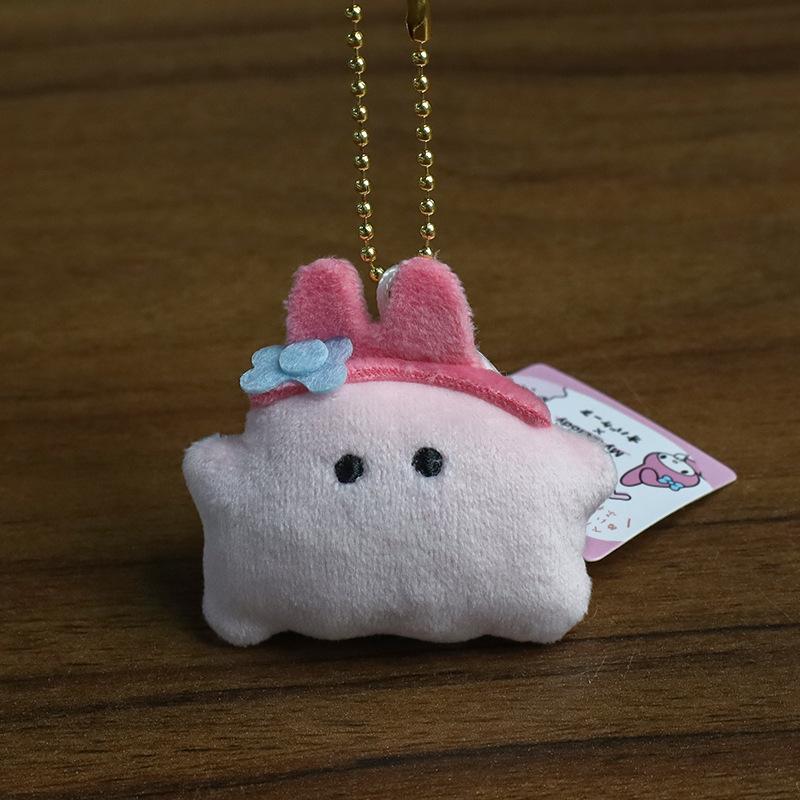 Sanrios Cute Halloween Ghost My Melody Hello Kitty Cinnamoroll Plush Keychain PomPomPurin Mini Bag Accessories Birthday Gift