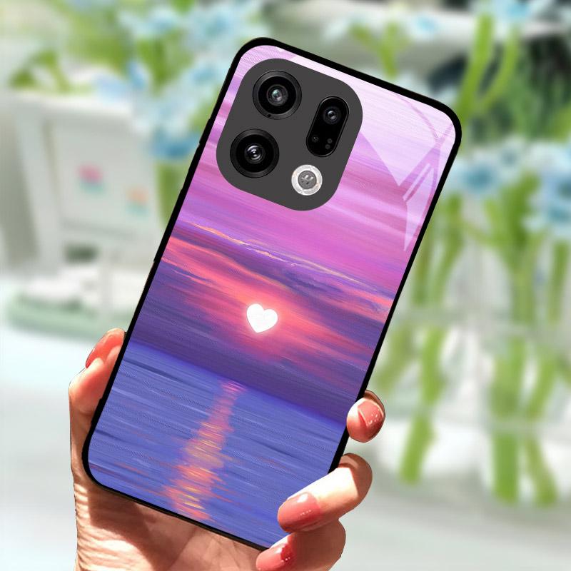 Case For OPPO Find X9 X9Pro X8 Pro X8S X8 Ultra Hard Cover Tempered Glass Protective Shell For OPPO FindX9 FindX8 Phone Bags