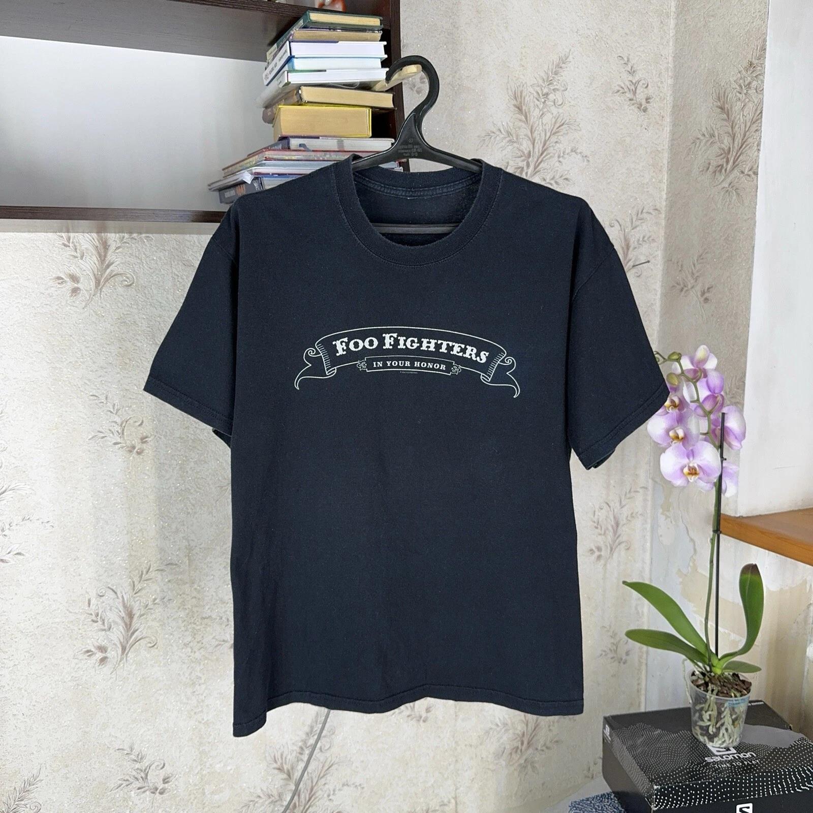 Vintage Foo Fighters T shirt 2005 Tour Nirvana Black Rock Band Merch Graphic Tee S