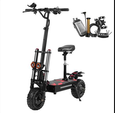 Trottinette Électrique Pliable Boyueda 11" Moteur 3000Wx2 60V 38AH Escooter de Ville avec Siège Charge 200Kg Noir S3