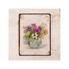 Vintage Floral Metal Sign 20x30cm Wall Decor