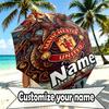 Custom Name Personalized Manchester United Print Umbrella, Auto Open Close, 8‑Rib Sturdy Frame, Commute Camping Hiking Use, Birthday Gift