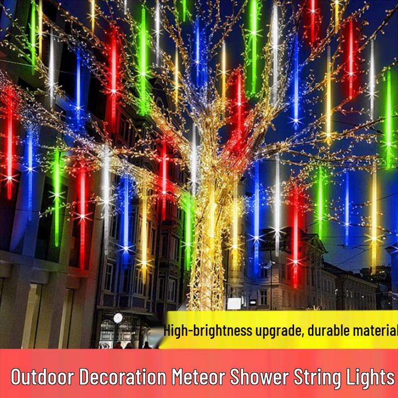 Outdoor Solar Powered Meteor Shower LED Strip Lights