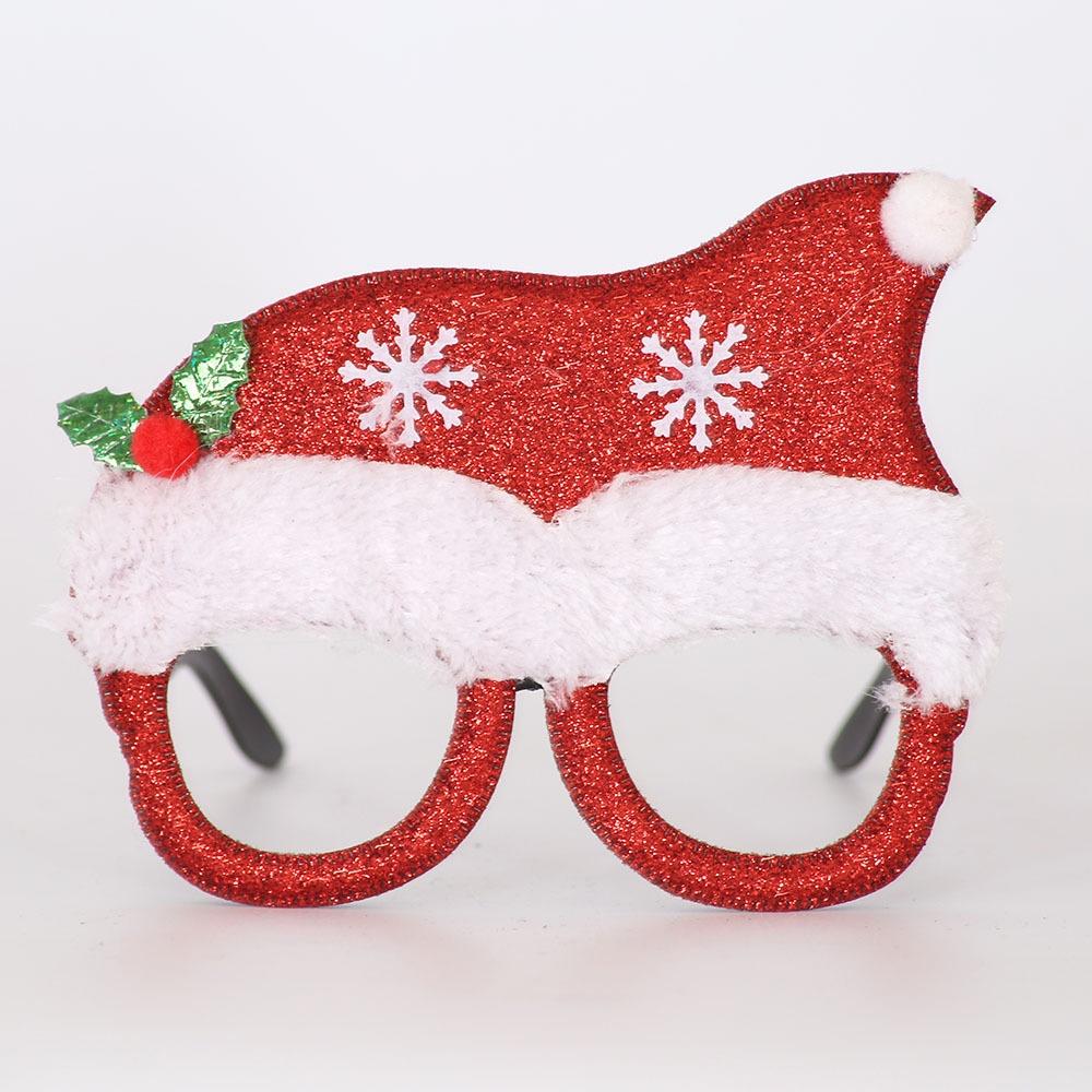 2023 Cross-border Christmas Decorative Glasses Adult And Children's Props Snowman And Butterfly Bow Glasses Frame Cartoon Style Characters)