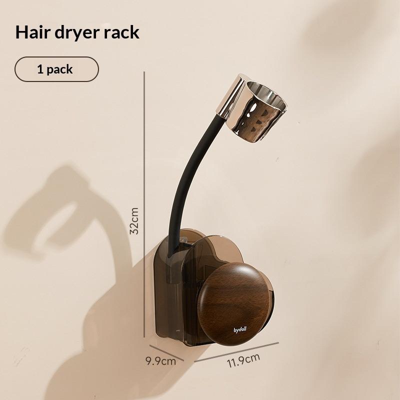 Multifunctional Hair Dryer Rack, Bathroom Hair Dryer Bracket, Hair Dryer Hanger, Storage Box, Storage Suction Cup Rack.
