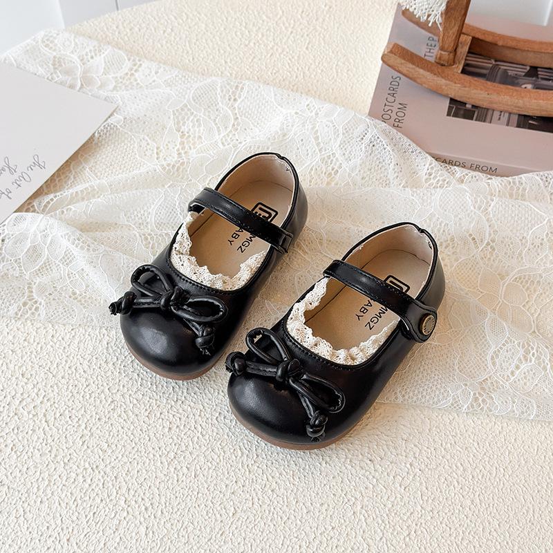 Girls' Stylish Soft Sole Leather Loafers - Spring/Autumn Princess Shoes, Korean Style Baby Walking Shoes
