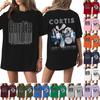 Women's Casual Fashion Round Neck Casual Letter Print Short Sleeve T,Shirt Top