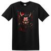 Japanese Style Demon Mask T Shirt Cool Graphic Tee Samurai Design W/ Swords